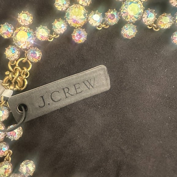 J.Crew Gold Crystal Flower Statement Necklace - Picture 7 of 7